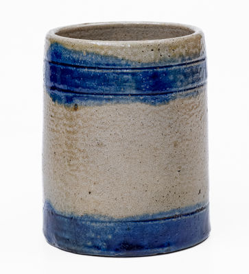 F. HEYDE / NO 648 4TH ST. NY Cobalt-Banded Stoneware Mug