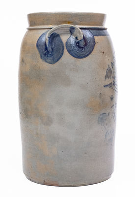 Scarce A. CONRAD / NEW GENEVA / FAYETTE CO., PA Stoneware Stenciled Eagle Churn