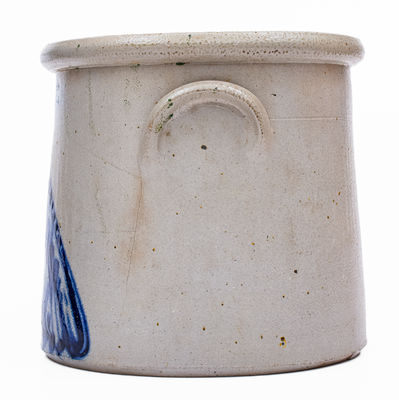 3 Gal. F. B. NORTON & CO. / WORCESTER, MASS. Stoneware Crock w/ Parrot Decoration
