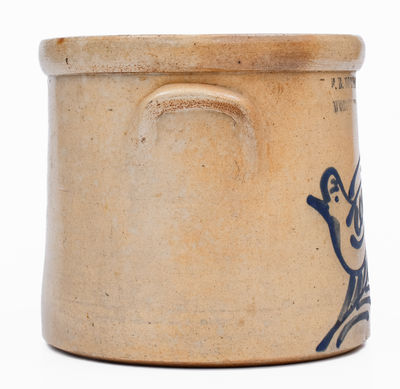 F. B. NORTON SONS / WORCESTER, MASS. Stoneware Crock w/ Dove Decoration