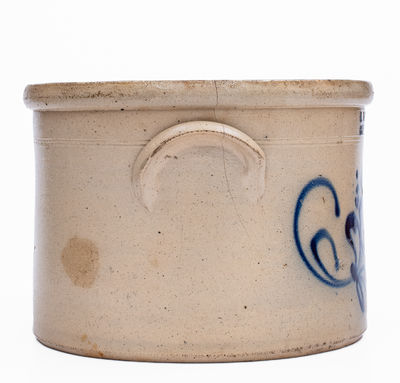 J. & E. NORTON / BENNINGTON, VT Stoneware Butter Crock, c1855