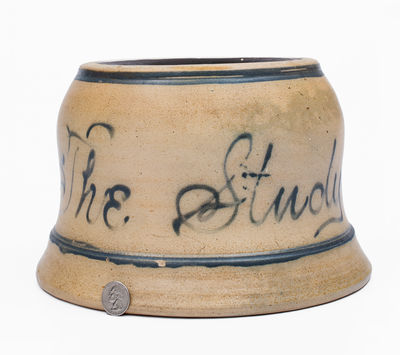 Unusual Large-Sized Spittoon Inscribed 