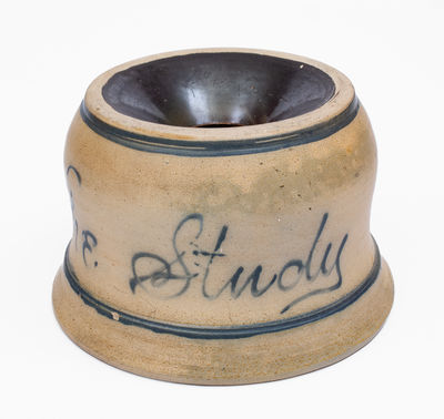 Unusual Large-Sized Spittoon Inscribed 