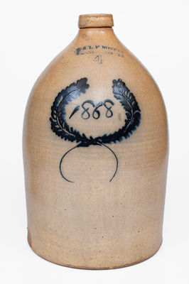 Scarce 4 Gal. E. & L. P. NORTON / BENNINGTON, VT w/ Wreath Dated