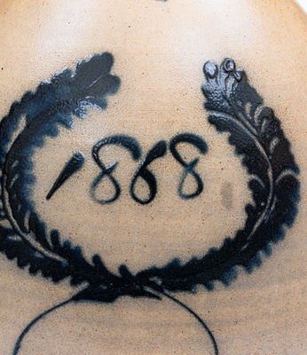 Scarce 4 Gal. E. & L. P. NORTON / BENNINGTON, VT w/ Wreath Dated