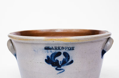 Rare CLARK & FOX, Athens, NY Stoneware Bowl, c1829-38