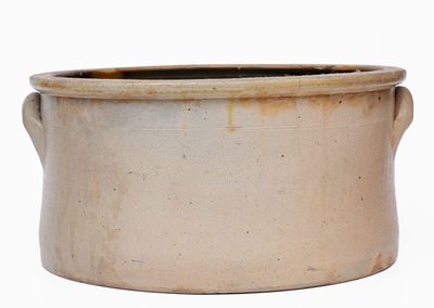 Rare L. LEHMAN & CO. / WEST 12 ST. N.Y. Large-Sized Stoneware Cake Crock w/ Grapes Decoration