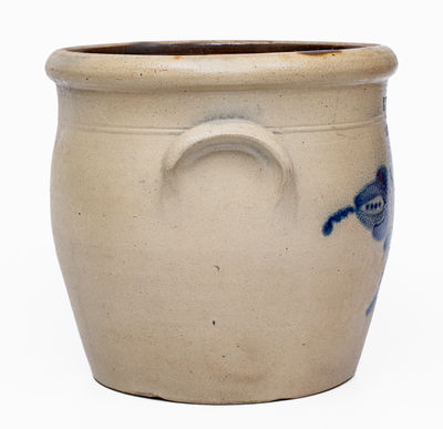 2 Gal. S. T. BREWER / HAVANA Stoneware Jar w/ Floral Decoration, c1855