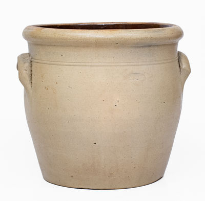 2 Gal. S. T. BREWER / HAVANA Stoneware Jar w/ Floral Decoration, c1855