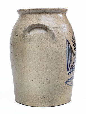 Unusual 2 Gal. ALBANY, NY Stoneware Jar w/ Starburst Decoration