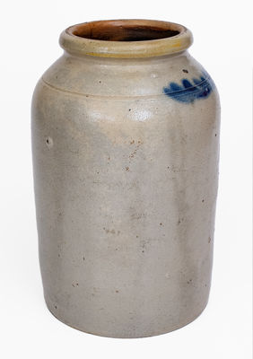 M. TYLER & CO. / ALBANY Stoneware Jar w/ Floral Decoration