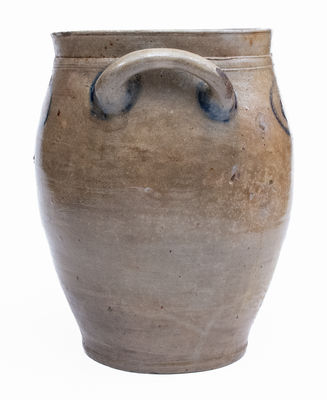 Manhattan Stoneware Jar w/ Floral Decoration, early 19th century