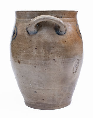 Manhattan Stoneware Jar w/ Floral Decoration, early 19th century