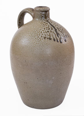 Scarce N. FOX Stoneware Jug, Nicholas Fox, Chatham County, NC