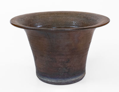 Extremely Rare POE & CO (Fayetteville, NC) Large Stoneware Flowerpot, circa 1890 s