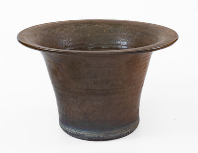 Extremely Rare POE & CO (Fayetteville, NC) Large Stoneware Flowerpot, circa 1890 s