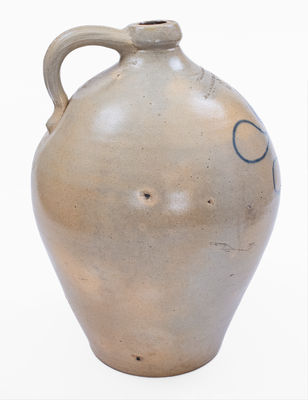 SMITH & BRICKNER / 221 WASHINGTON ST ALBANY, NY Stoneware Jug, c1845