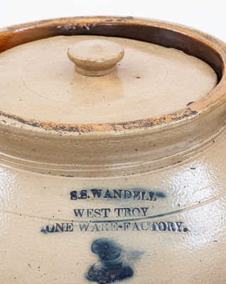 Extremely Rare S. S. WANDELL / WEST TROY / STONE WARE FACTORY Jar Dated 