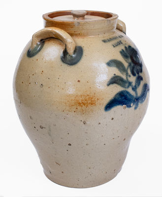 Rare W. LUNDY & CO. / TROY Ovoid Stoneware Jar, c1824-28