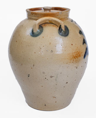 Rare W. LUNDY & CO. / TROY Ovoid Stoneware Jar, c1824-28