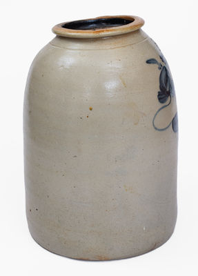 3 Gal. WM. E. WARNER / WEST TROY Stoneware Tobacco Jar
