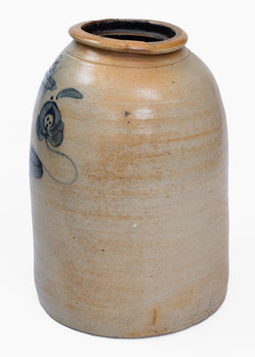 3 Gal. WM. E. WARNER / WEST TROY Stoneware Tobacco Jar