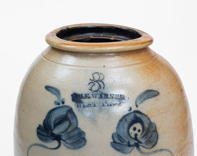 3 Gal. WM. E. WARNER / WEST TROY Stoneware Tobacco Jar