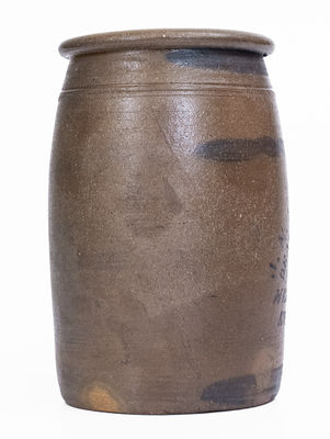 Rare Evans, West Virginia Stoneware Advertising Jar