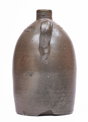 WHEELING, W. VA. Stoneware Jug w/ Stenciled WINES & LIQUORS Advertising