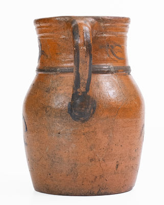 Rare Small-Sized Stoneware Pitcher by Rufus West at the Thompson Pottery, Morgantown, WV, c1875