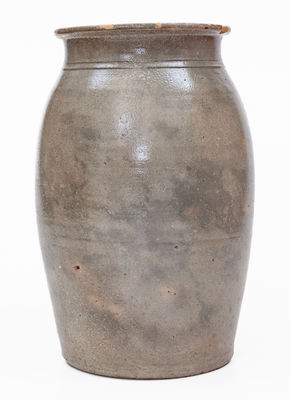 2 Gal. Pruntytown, WV Stoneware Jar w/ Floral Decoration, c1875