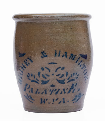 Half-Gallon RICHEY & HAMILTON / PALATINE, W. VA Stoneware Cream Jar