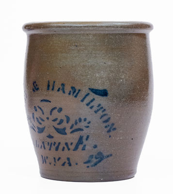 Half-Gallon RICHEY & HAMILTON / PALATINE, W. VA Stoneware Cream Jar