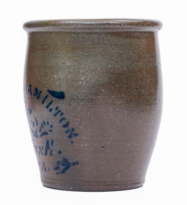 Half-Gallon RICHEY & HAMILTON / PALATINE, W. VA Stoneware Cream Jar