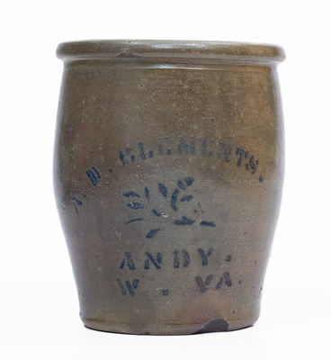 Rare Andy, West Virginia Stoneware Advertising Jar