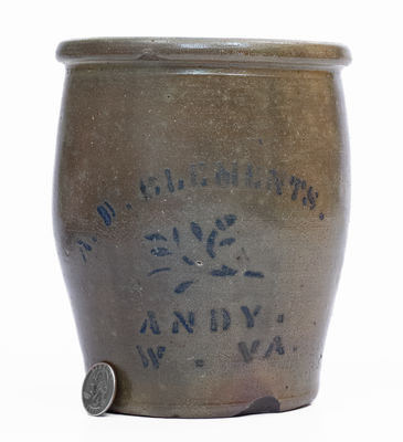 Rare Andy, West Virginia Stoneware Advertising Jar