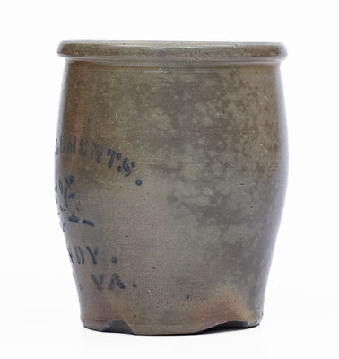 Rare Andy, West Virginia Stoneware Advertising Jar