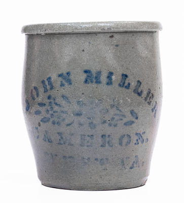Rare Cameron, West Virginia Stoneware Advertising Jar