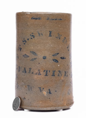 KNOTTS, SWINDLER, & CO. / PALATINE / W. VA Stoneware Canning Jar