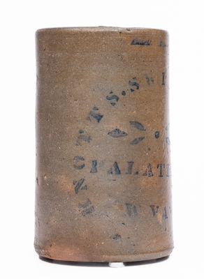 KNOTTS, SWINDLER, & CO. / PALATINE / W. VA Stoneware Canning Jar