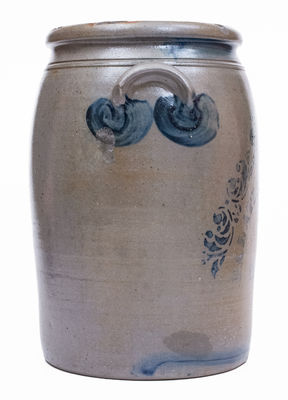 4 Gal. PALATINE POTTERY CO. / PALATINE, W VA Stoneware Stenciled Horse Jar