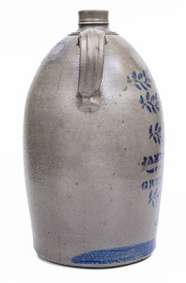 4 Gal. JAMES HAMILTON & CO. / GREENSBORO, PA Stoneware Double-Handled Jug