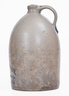 T. ANDERSON / ANDERSON'S LANDING, W. VA Stoneware Jug, c1875