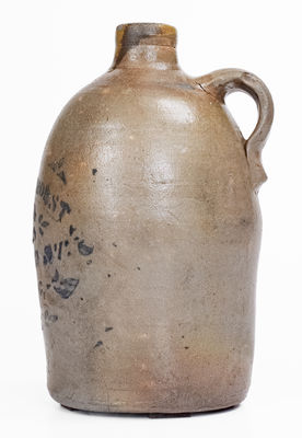 WHEELING, W. VA Stoneware Stenciled Advertising Jug, c1880