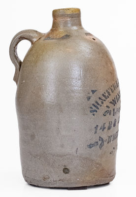 WHEELING, W. VA Stoneware Stenciled Advertising Jug, c1880