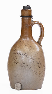 Very Rare Baltimore Stoneware Pinched Jug attrib. Perine Pottery: 