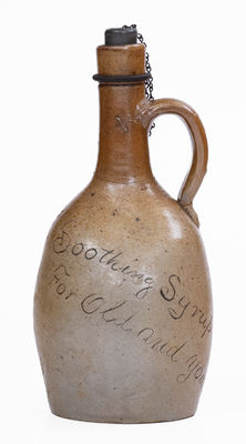 Very Rare Baltimore Stoneware Pinched Jug attrib. Perine Pottery: 