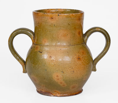 Glazed Redware Vase, probably New England, early to mid 19th century