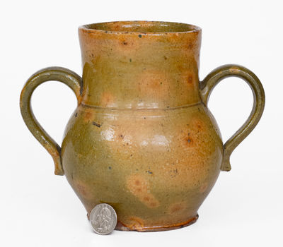 Glazed Redware Vase, probably New England, early to mid 19th century