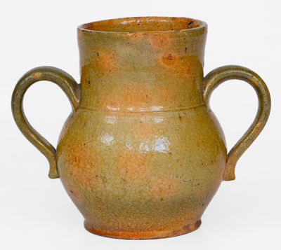 Glazed Redware Vase, probably New England, early to mid 19th century